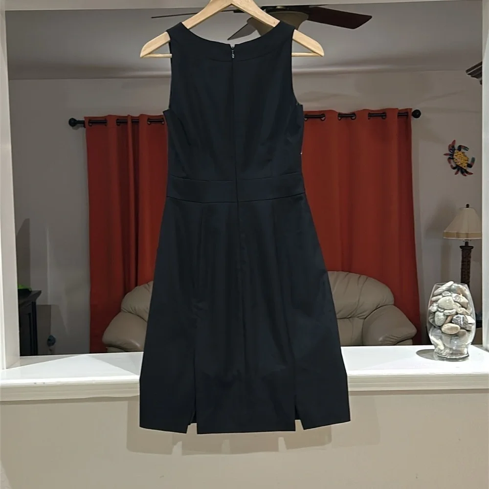 J. Crew Women’s Wool Black Crepe Sheath Dress With Pockets Size 0